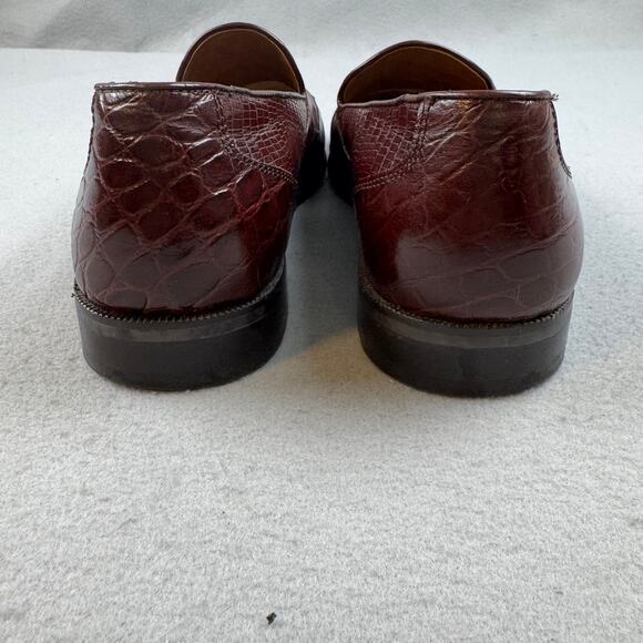 Stacy Adams Y2K Alberto Genuine Snake Skin Tassel Loafers Cognac Mens 12M main image 7